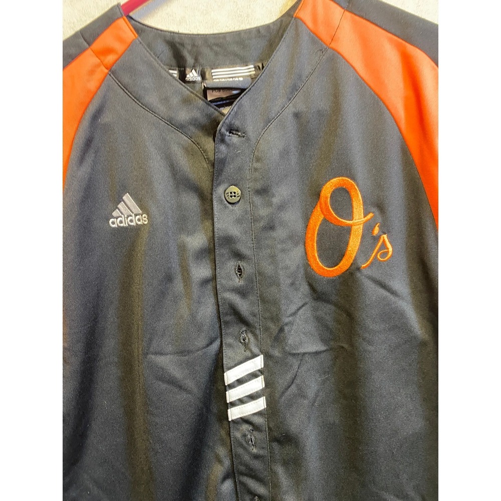 Adidas Baltimore Orioles Youth Baseball Jersey Black Orange Os Logo Size M 10-12 - Picture 3 of 11